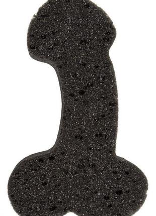 Губка для ванной sponge willy black, 19 см.1 фото