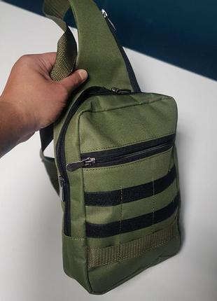 Мужская тактическая армейская сумка single (барсетка, бананка) через плечо