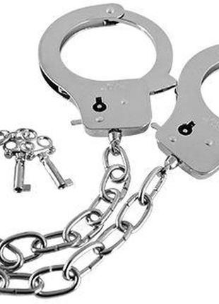 Металеві наручники gp metal handcuffs long chain