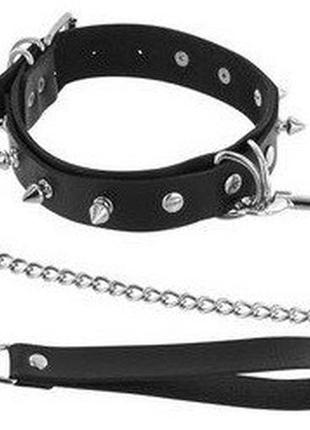 Ошейник с поводком fetish tentation spikes and leash