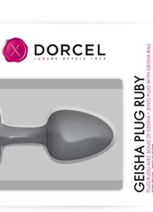 Анальний корок marc dorcel geisha plug ruby з металевою кулькою всередині, 8х3,2 см. 3