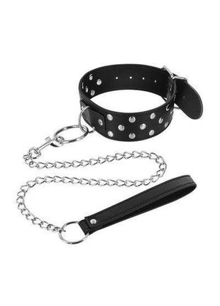 Нашийник із заклепками та повідцем fetish tentation rivets and leash