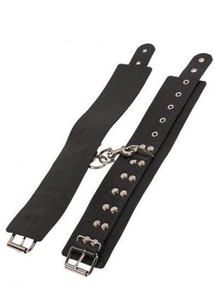 Оковы leather restraints leg cuffs, black 2