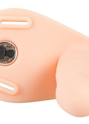 Двухсторонний страпон с вибрацией vibrating double strap-on 4