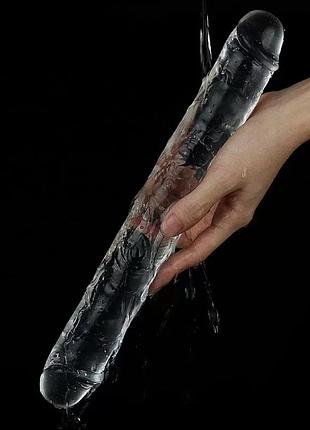 Двухсторонний фаллоимитатор 12'' flawless clear double dildo clear, 30х3,5 см. 6