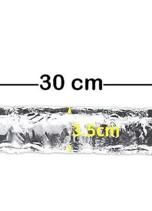 Двухсторонний фаллоимитатор 12'' flawless clear double dildo clear, 30х3,5 см. 4