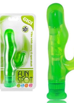 Вібратор g spot vibrator green, 16х3 см.