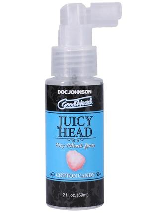 Увлажняющий оральный спрей сладкая вата doc johnson goodhead–juicy head–dry mouth spray – cotton candy, 59 мл.