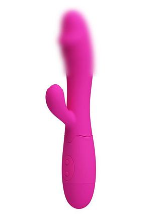 Вибратор pretty love snappy vibrator pink 18 rechargeable на li-ion аккумуляторе, 19,5х3,2 см