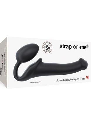 Безременной страпон strap-on-me black m, 21х3,3 см. 6
