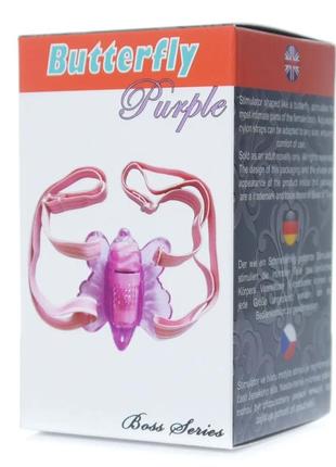 Клиторальный вибратор-бабочка butterfly purple