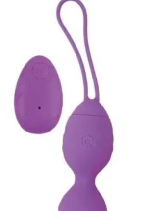 Вагинальные шарики с вибрацией и пультом ду chisa ridged vibrating bullet-purple, 19х3,5 см.