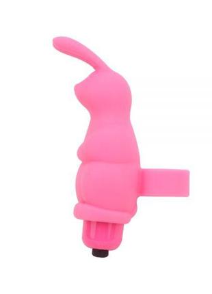 Вібромасажер на палець sweeiie rabbit-pink, 10х3,2 см.