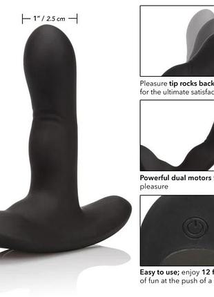 Массажер простаты с вибрацией eclipse silicone wireless rocking probe от calexotics, 9,5х2,9 см. 6