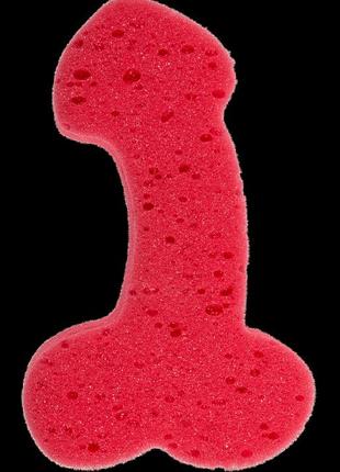 Губка для ванної кімнати sponge willy red, 19 см.1 фото