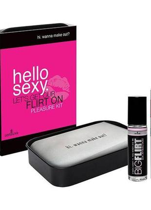 Подарунковий набір для флірту sensuva hello sexy (стимулювальний бальзам для губ і феромони)
