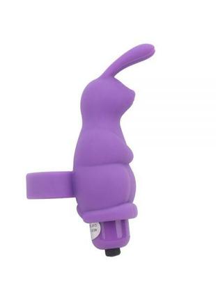 Вибромассажер на палец sweeiie rabbit-purple, 10х3,2 см.