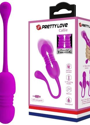 Виброяйцо с возвратно-поступательным движением pretty love - callie, 8,5х3,1 см.