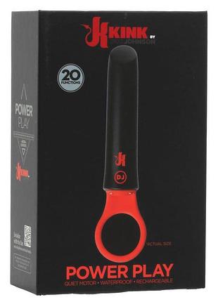 Вибратор doc johnson kink - power play with silicone grip ring, 13,3х2 см. 2