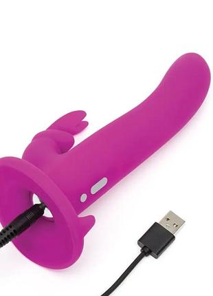 Страпон вибрацией и трусиками happy rabbit rechargeable vibrating strap-on harness fifty shades, 17,8х3,2 см. 4