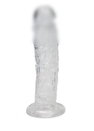 Прозорий фаллоїмітатор alive jelly dildo empire, 19,3х4,3 см.