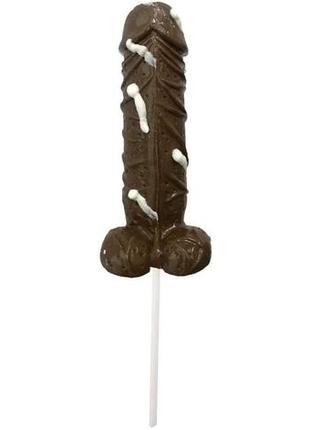 Большая съедобная конфета в форме члена chocolate flavoured cum pops от spencer fleetwood