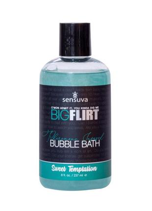 Піна для ванни з феромонами sensuva big flirt pheromone bubble bath sweet temptation, 237 мл.