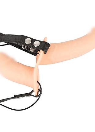 Двухсторонний страпон с вибрацией vibration strap-on duo
