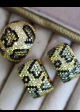 Неймовірні сережки пітони з камінцями сваровські4 фото