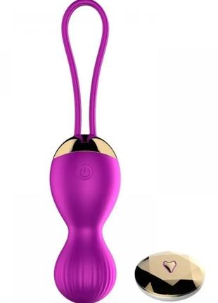 Вагинальные шарики с вибрацией и пультом ду boss series vibrating silicone kegel balls usb 7 function, 3,3 см.