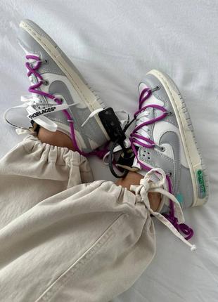 Шикарне стильне жіноче взуття кросівки наложний топ новинка nike sb dunk x off white | lot 30:50 pre