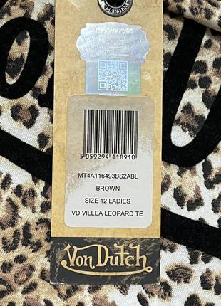 Новая леопардовая футболка von dutch villea leopard te размер m-l5 фото