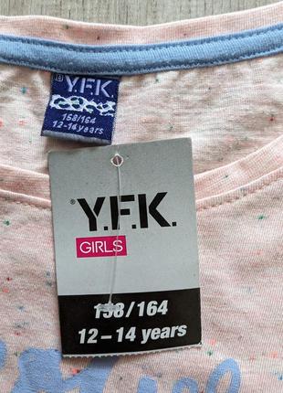 Хлопковая новая футболка y.f.k.12-14 лет 158-164 см7 фото