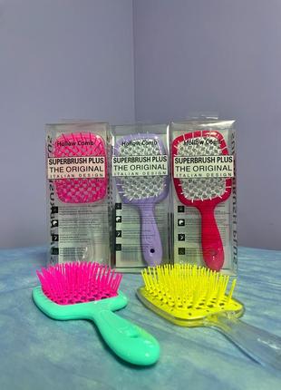 Гребінець superbrush plus hollow comb original1 фото