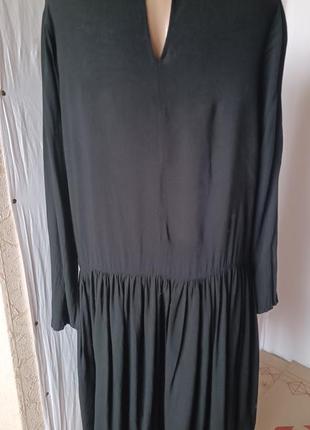 Черное платье-вышиванка р.48 вишиванка2 фото