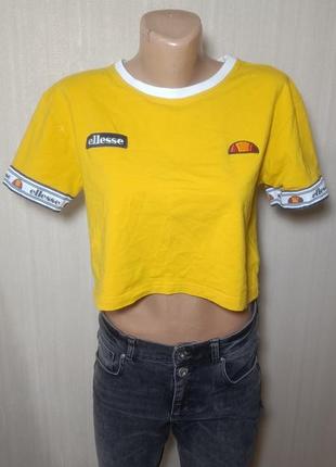 Топ ellesse оригінал/футболка ellesse/укорочений. жовтий топ ellesse