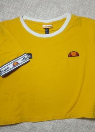 Топ ellesse оригинал/футболка ellesse/укороченный. желтый топ ellesse3 фото
