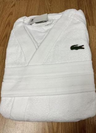 Халат lacoste новий unisex білий