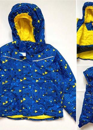 Горнолыжная мембранная термо куртка мальчик lupilu 98-104см (сине-желтая)3 фото