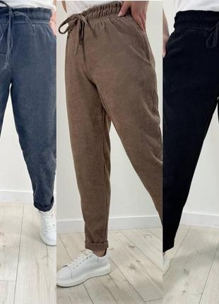 Штани вельвет🔥плюс сайз модель брюки штаны4 фото