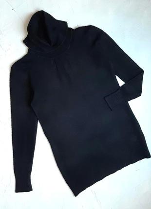 🎁1+1=3 теплый черный женский свитер под горло, размер 48 - 50