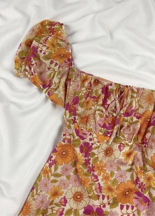 Новое! платье с трендовым вырезом в цветочный принт 🌿🌸6 фото