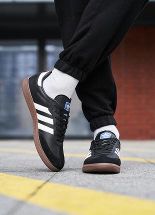 Чоловічі кросівки adidas samba og black7 фото