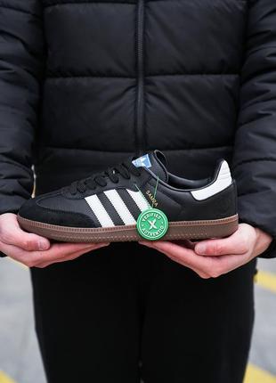 Мужские кроссовки adidas samba og black3 фото