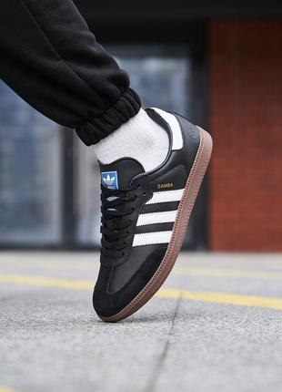 Чоловічі кросівки adidas samba og black4 фото