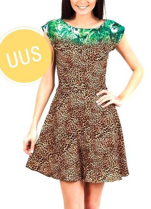 Сукня guess платье плаття тваринний принт леопард квітковий принт4 фото