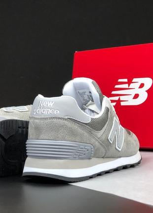 Жіночі кросівки  new balance 574 grey white / кросівки натуральна замша new balance 5744 фото