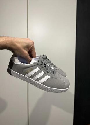 Adidas gazelle grey1 фото