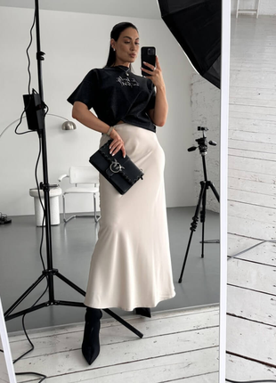 Женская шелковая юбка amelia разные цвета размеры от 48 до 62