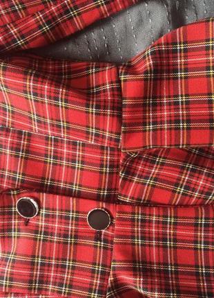 Пиджак итальялия жакет в клетку шотландка красный massimo dutti tommy reserved приталенный h&amp;m свитер mango zara3 фото